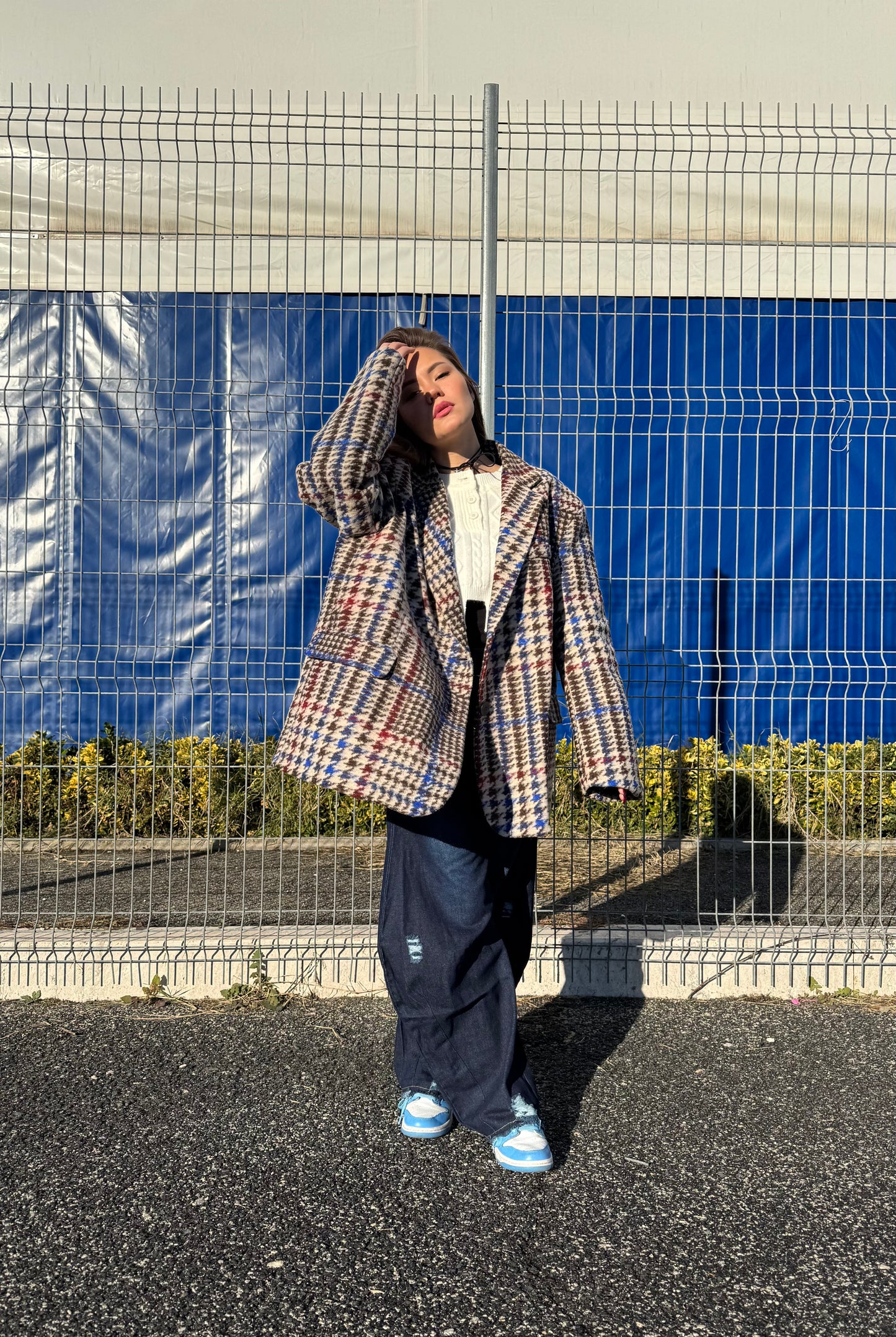 Blazer Oversize Tartan by Lumina - FIT-CHECK