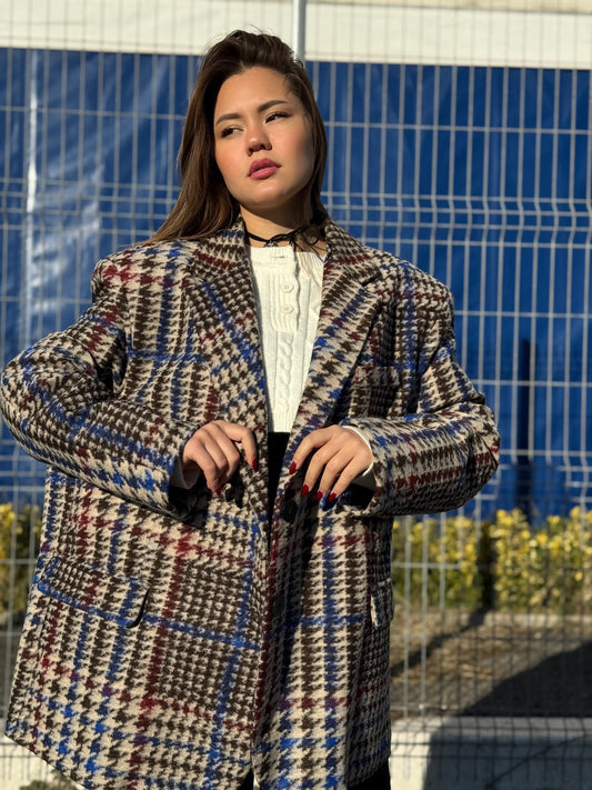 Blazer Oversize Tartan by Lumina - FIT-CHECK